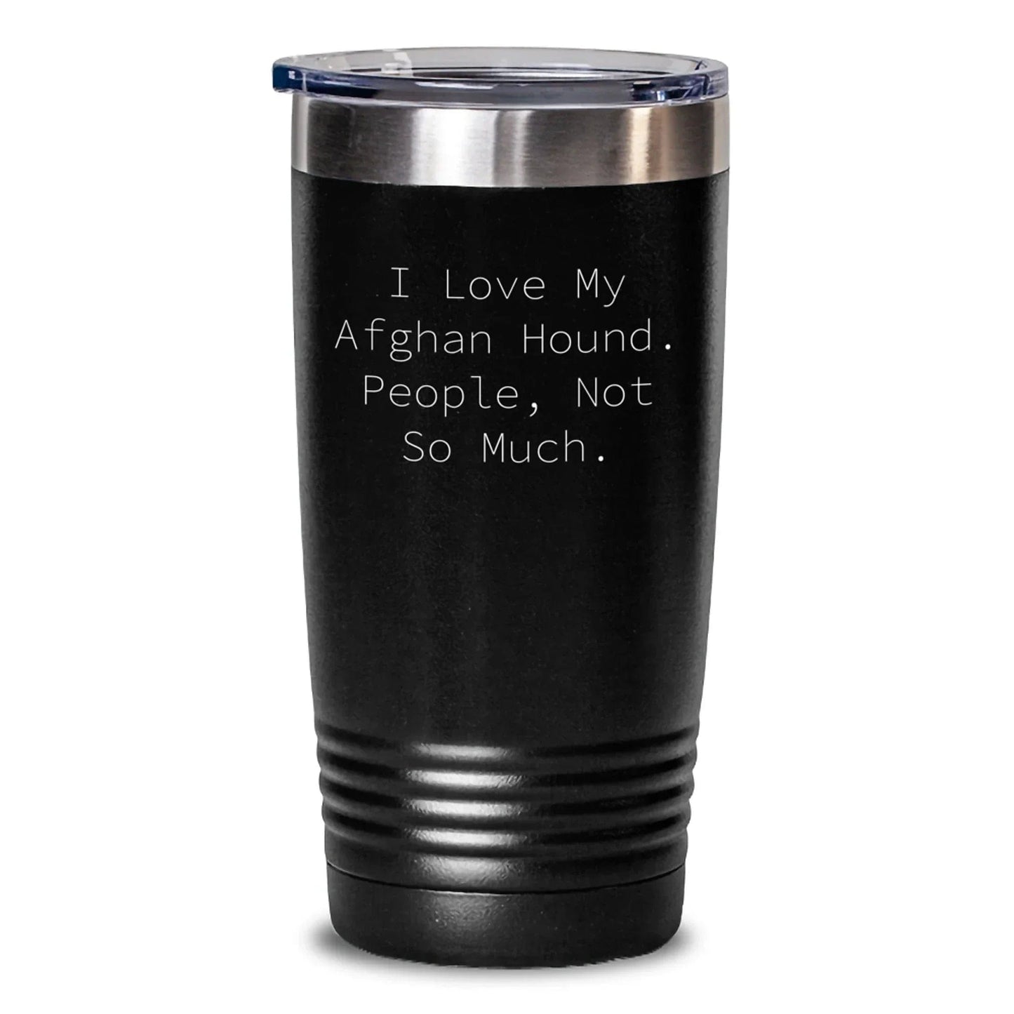 Funny Afghan Hound Dog Lover Gifts from Friends and Family for Christmas Unique Presents for Men and Women Black 20oz 30oz Vacuum Insulated Tumblers with Lid