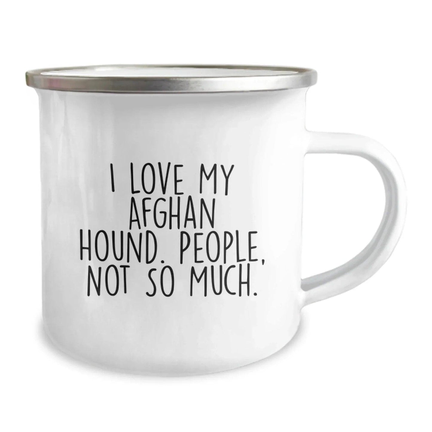 Afghan Hound Dog Lover Camping Mug, Funny Gift for Afghan Hound Dog Owners, Christmas Unique Presents from Friends and Family