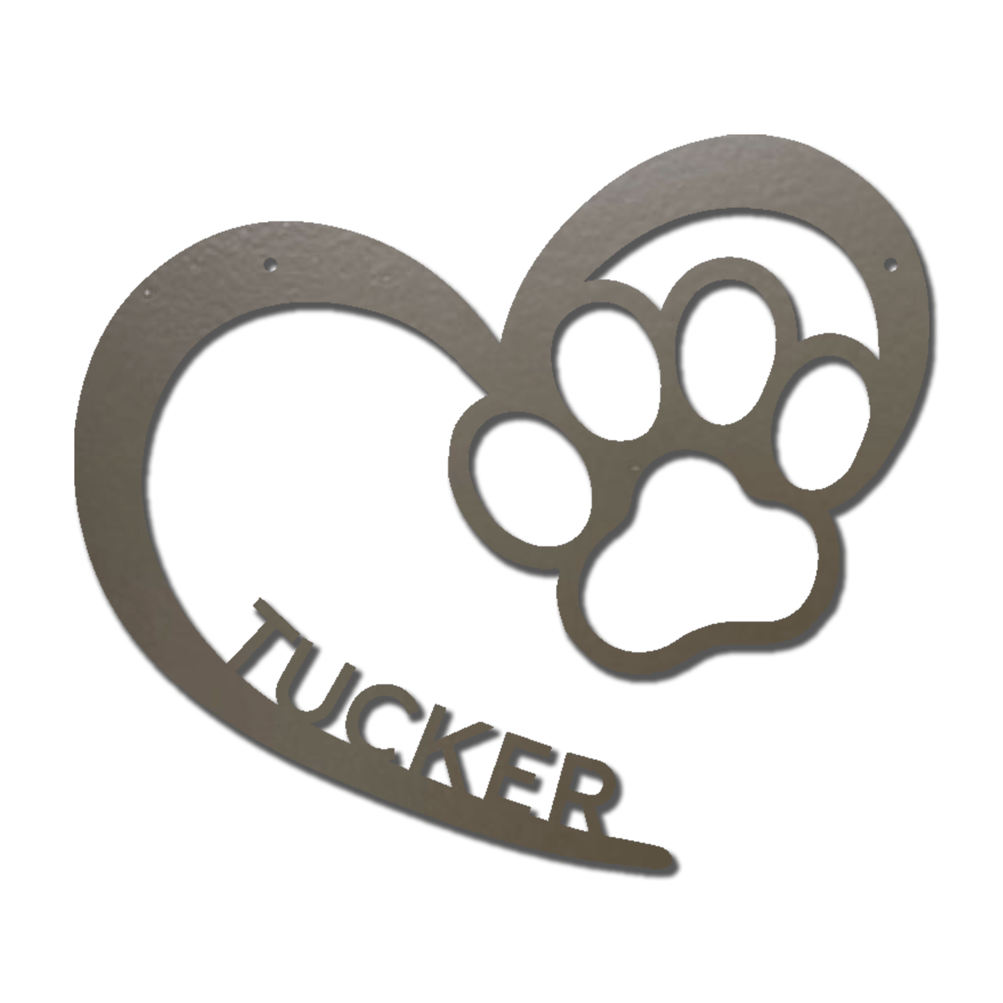Personalized Puppy Love Metal Wall Art β Custom Dog Paw Heart Sign β Pet Name Metal Decor β Dog Lover Gift β Indoor Outdoor Steel Sign