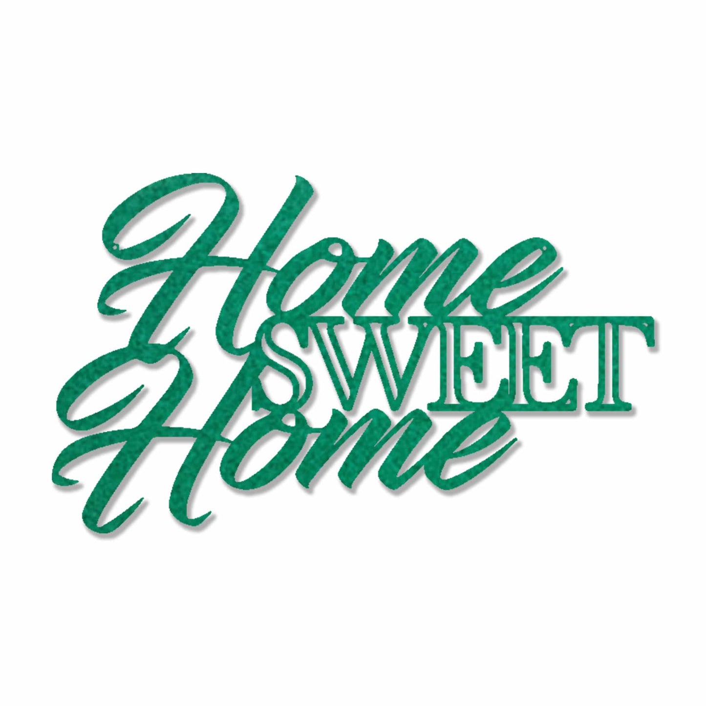 Home Sweet Home Steel Sign, Farmhouse Wall Decor, Script Wall Metal Art, Rustic Home Decor