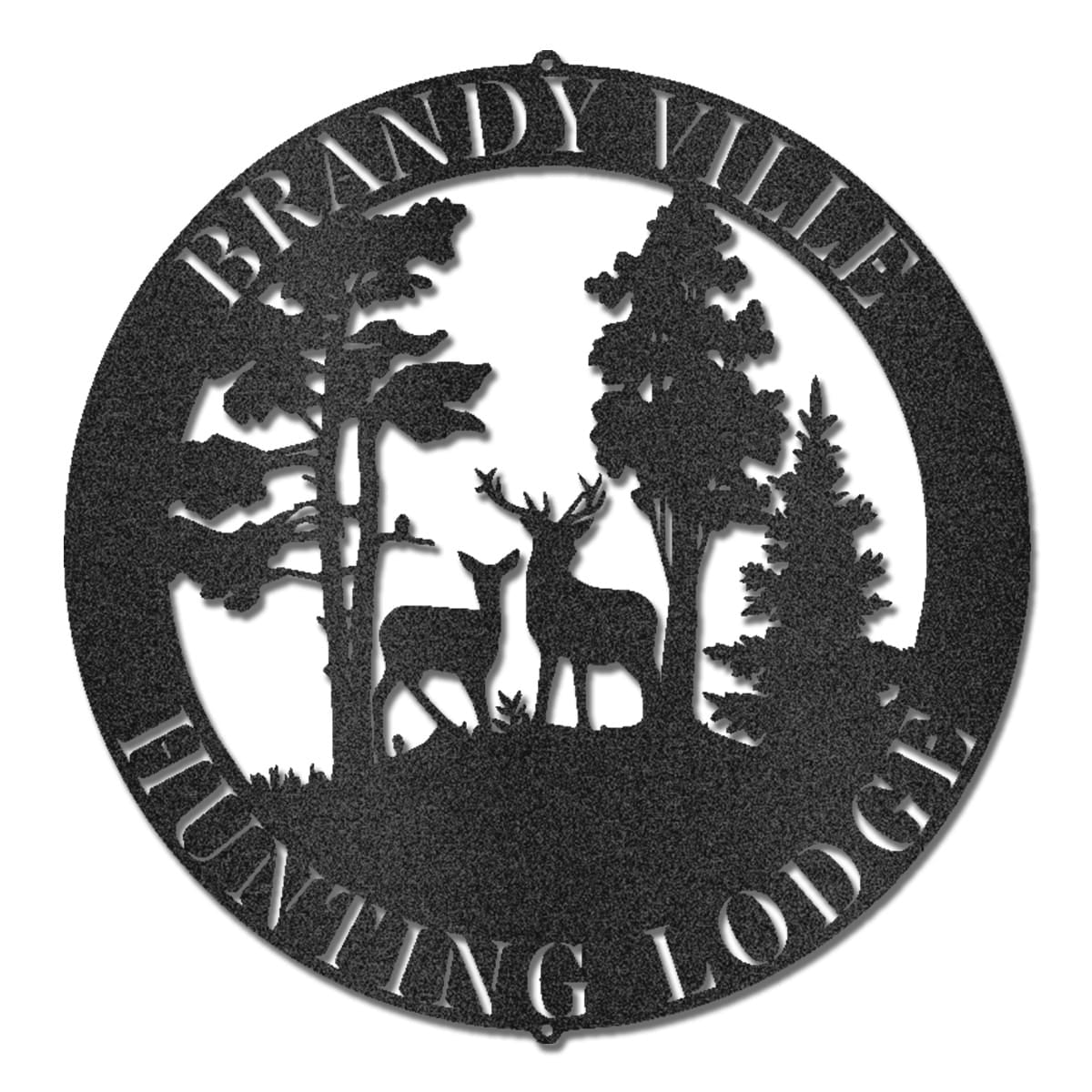Personalized Hunting Lodge Metal Wall Art – Custom Deer Sign for Cabin, Man Cave & Outdoor Decor