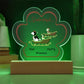 Personalized "Santa Paws" Festive Acrylic Plaque with Optional LED Base