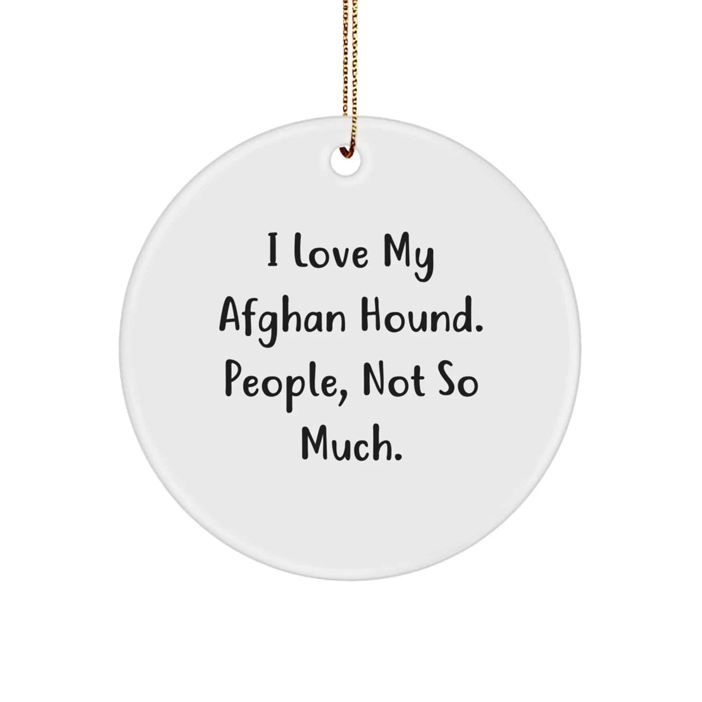 Funny Afghan Hound Dog Circle Ornament Gifts from Friends, Perfect for Christmas Unique Gifts
