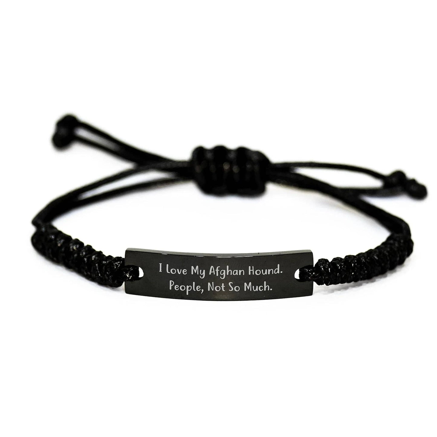 Funny Afghan Hound Dog Rope Bracelet Gifts for Men from Family - I Love My Afghan Hound. People, Not So Much. Christmas Unique Presents