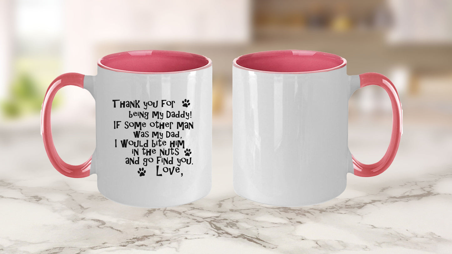 Dear Daddy funny dog dad Ceramic Coffee Mug