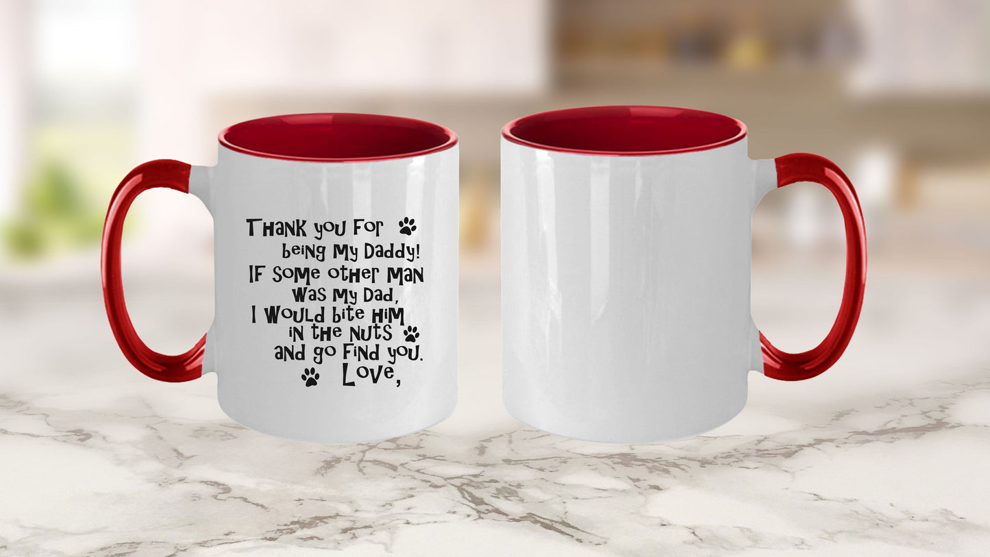 Dear Daddy funny dog dad Ceramic Coffee Mug