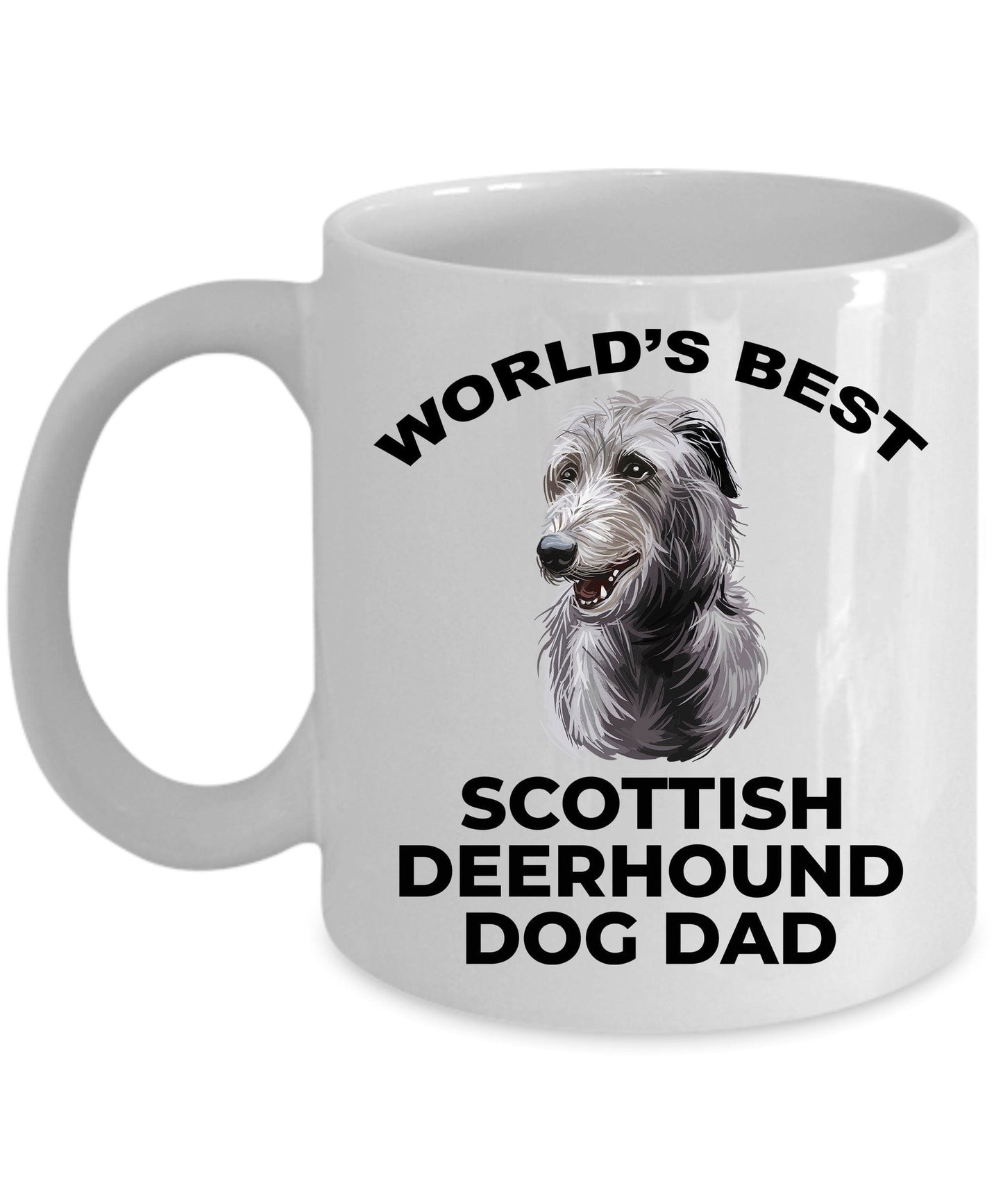 Scottish Deerhound Best Dog Dad Ceramic Coffee Mug