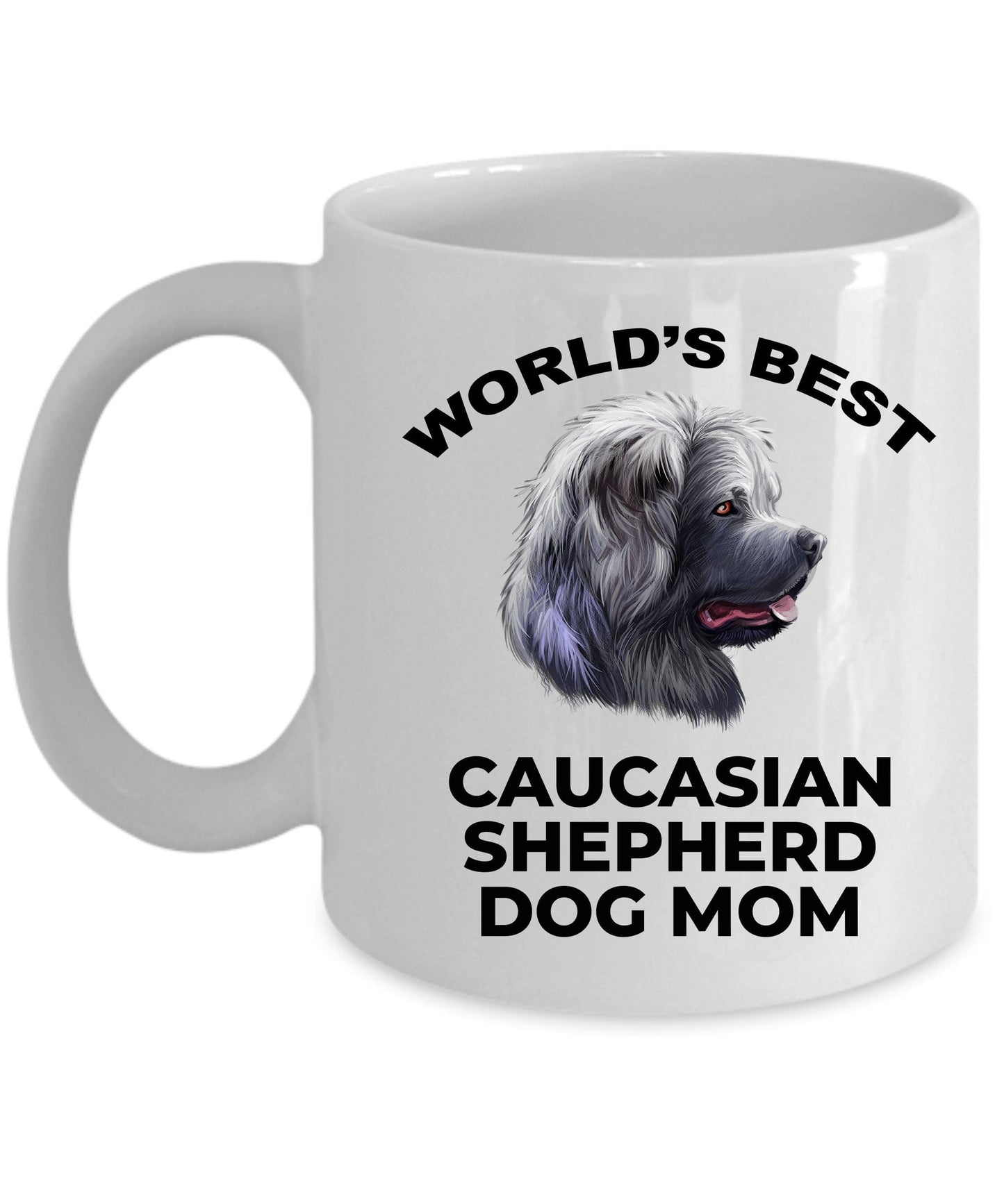 Caucasian Shepherd Best Dog Mom Custom Photo Coffee Mug