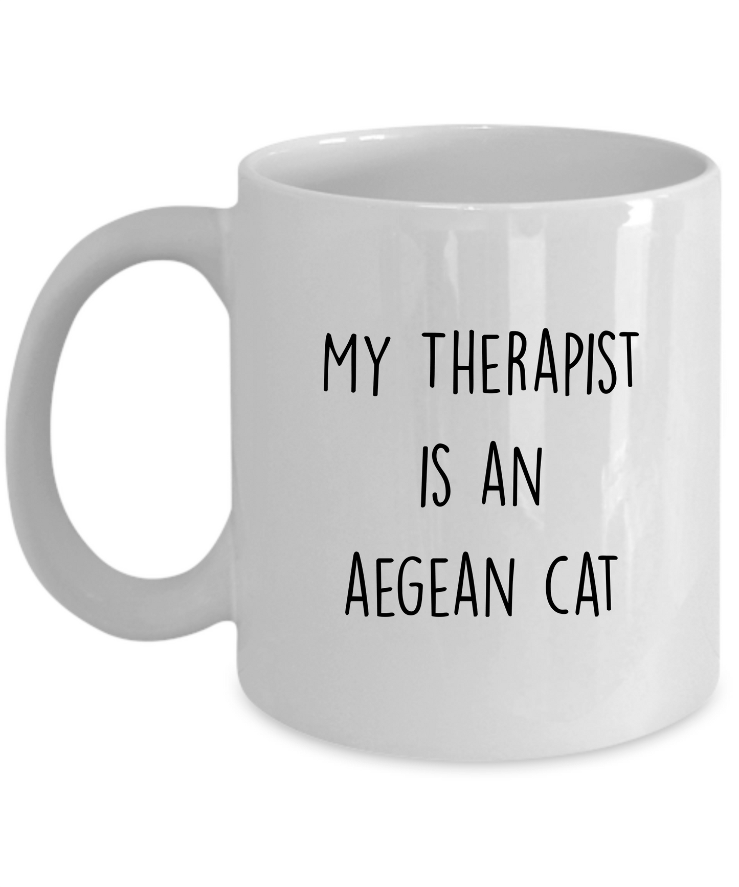 Aegean Cat Therapist Funny Personalized Ceramic Coffee Mug