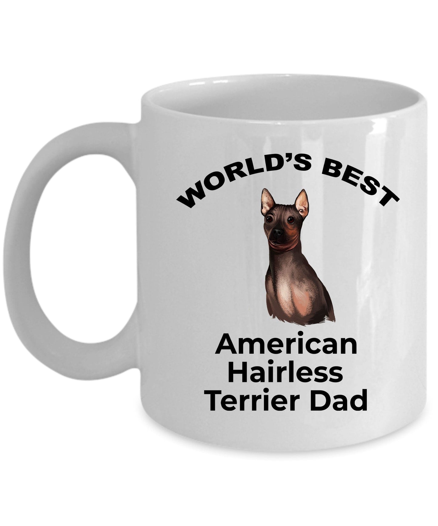 American Hairless Terrier Best Dad Coffee Mug