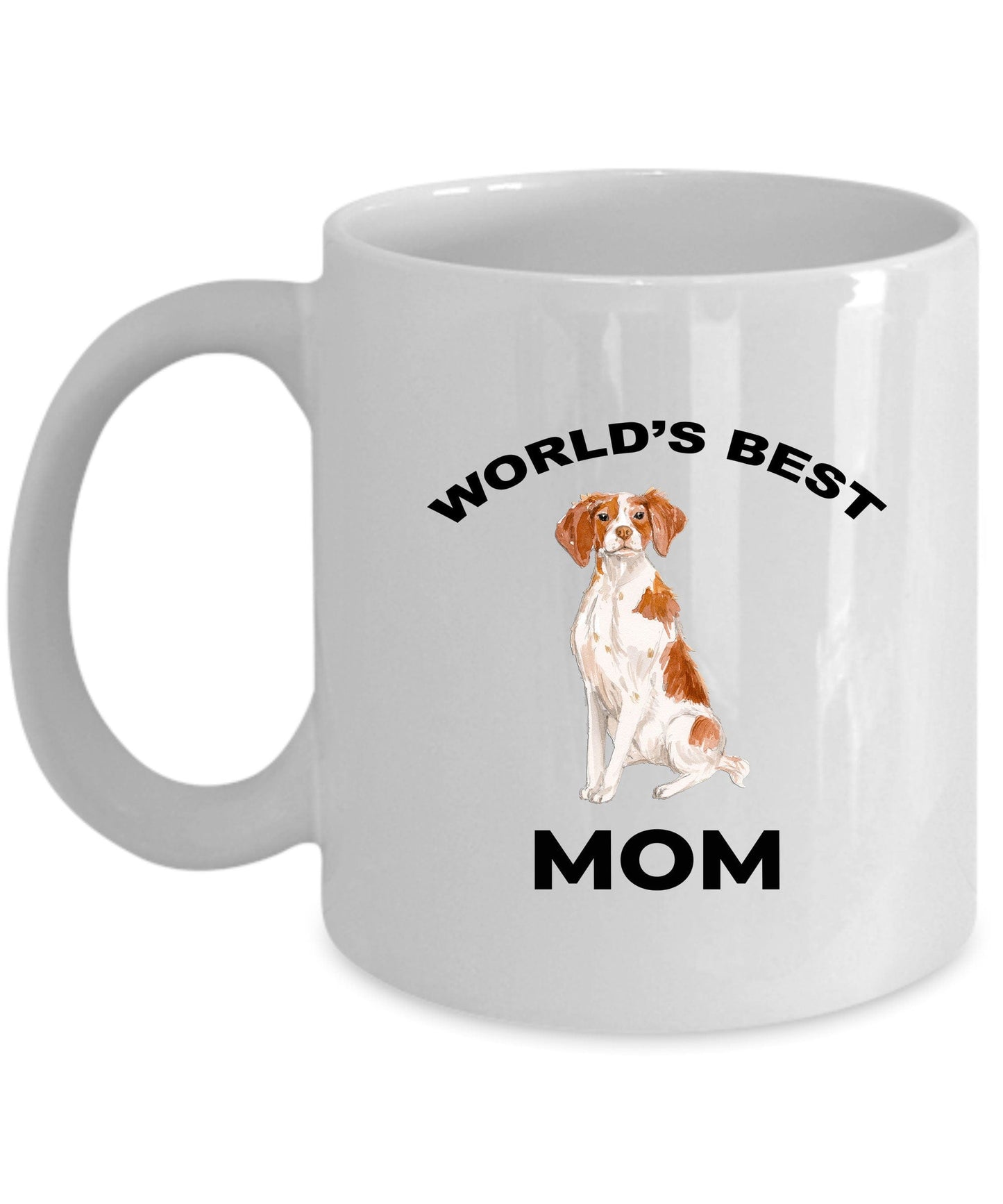 Brittany Spaniel Best Dog Mom Ceramic Coffee Mug