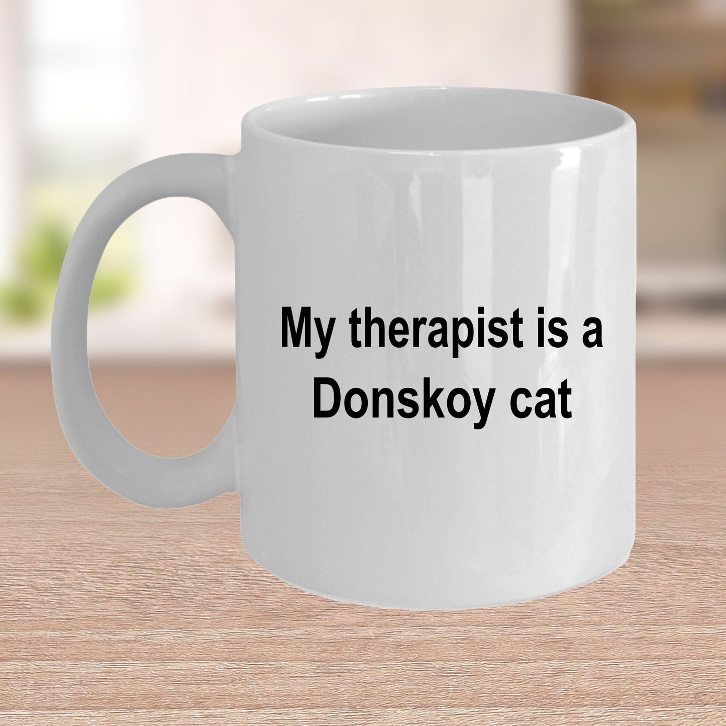 Donskoy Cat Therapist Funny Ceramic Coffee Mug