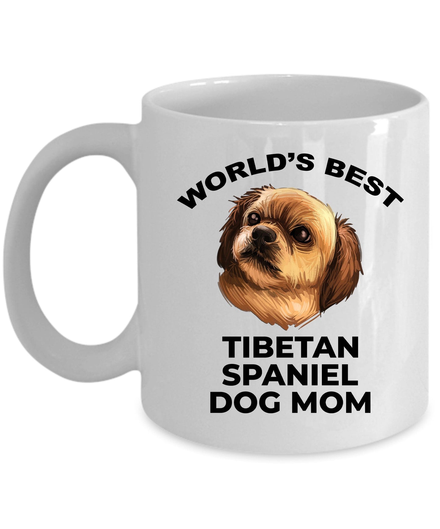 Tibetan Spaniel Best Mom Custom Photo Coffee Mug