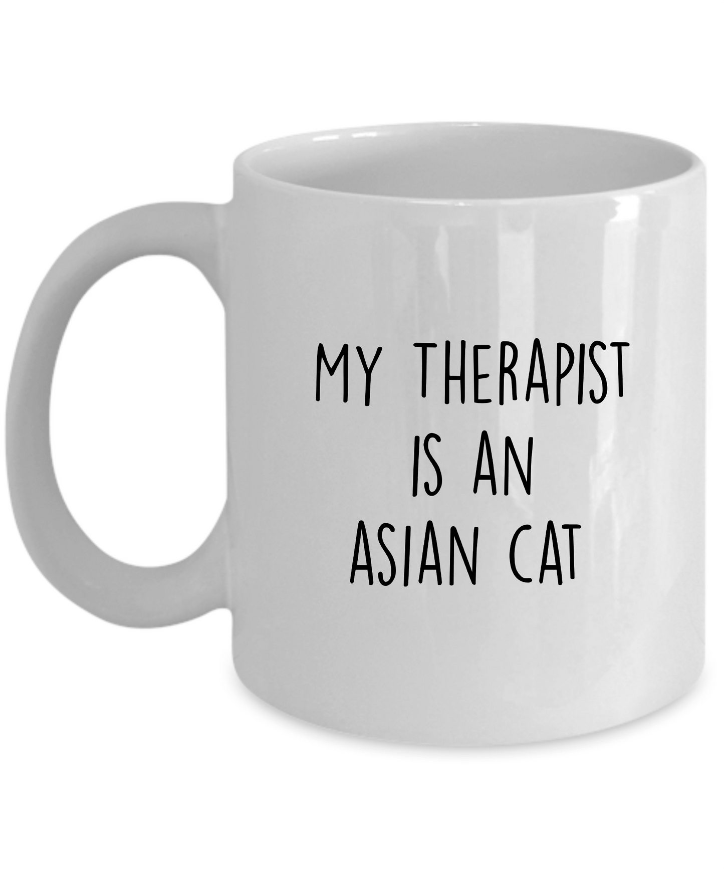 asian cat ceramic coffee mug 11oz white