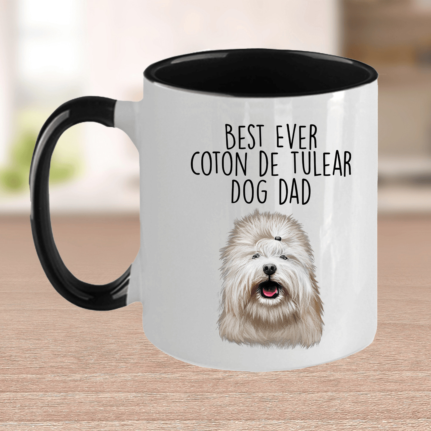 Best Ever Coton de Tulear Dog Dad Ceramic Coffee Mug