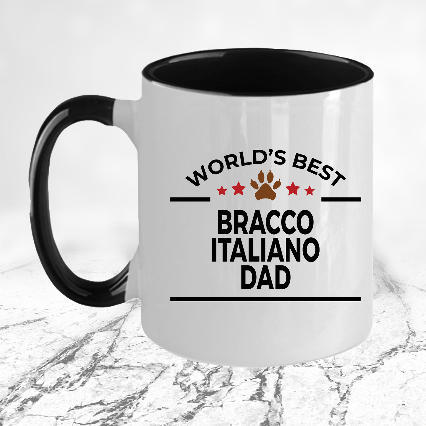 Bracco Italiano World's Best Dad Custom Ceramic Coffee Mug