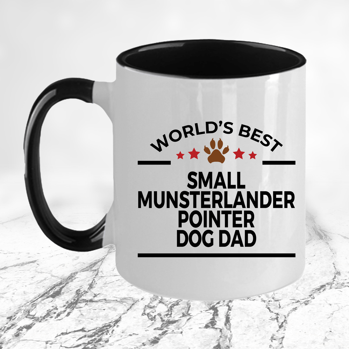 Small Musterlander Pointer World's Best Dog Dad Ceramic Coffee Mug