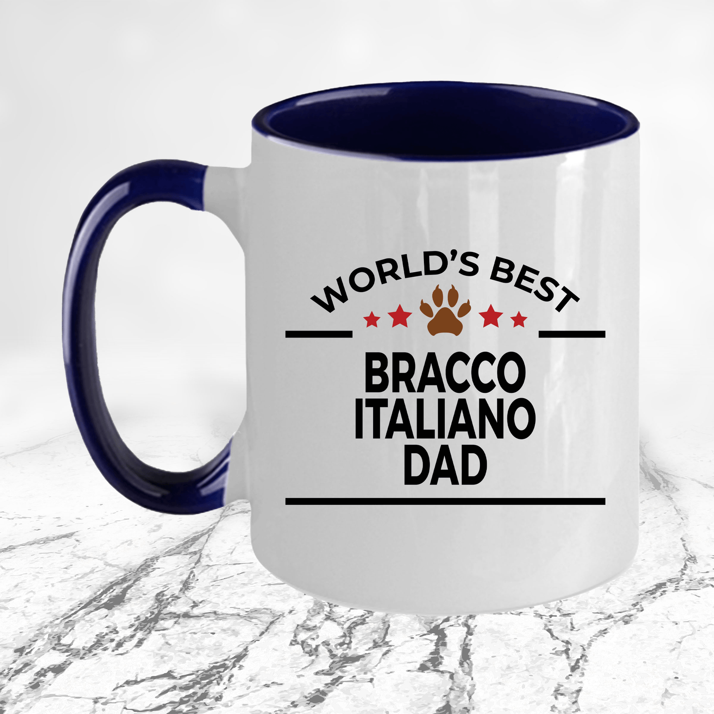 Bracco Italiano World's Best Dad Custom Ceramic Coffee Mug