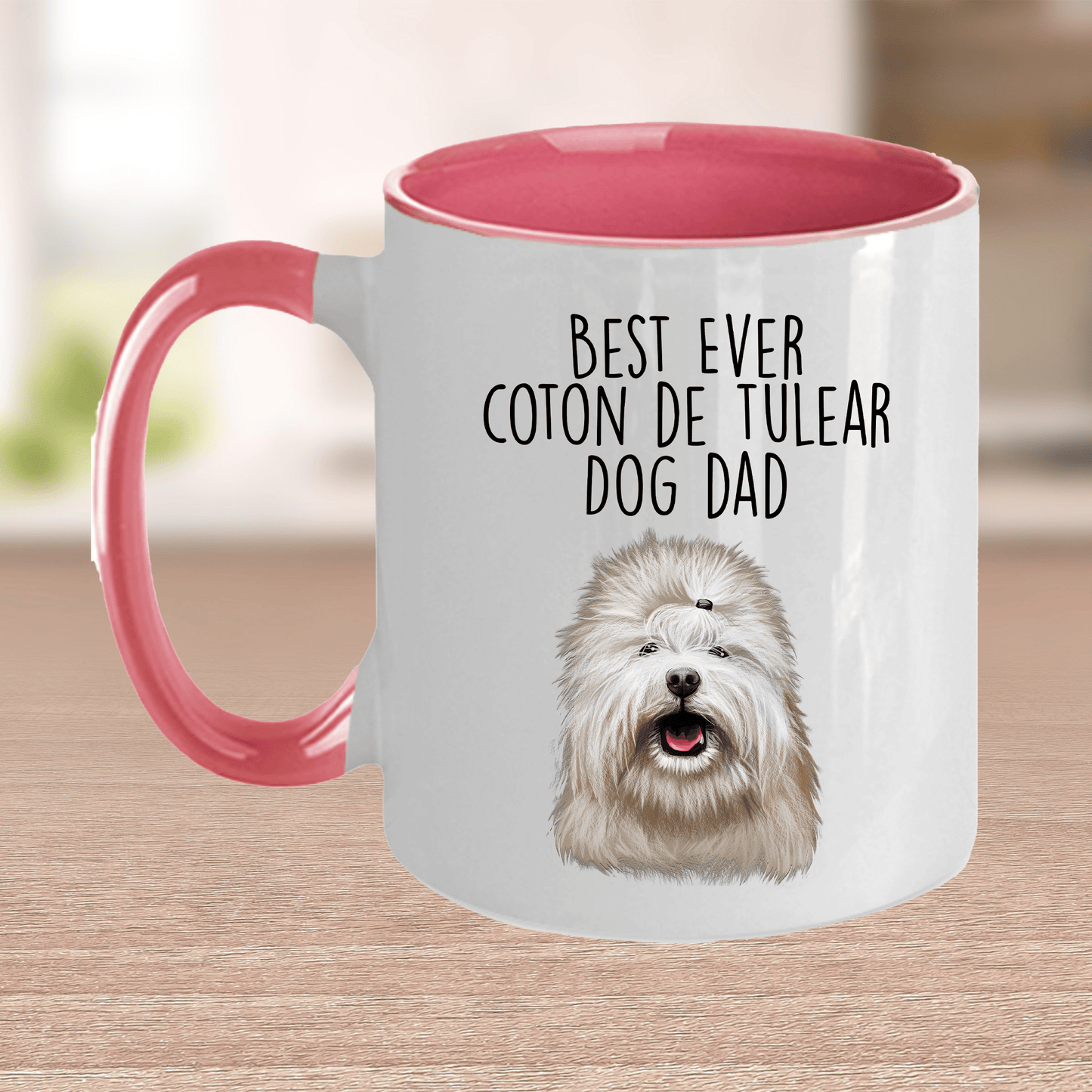 Best Ever Coton de Tulear Dog Dad Ceramic Coffee Mug