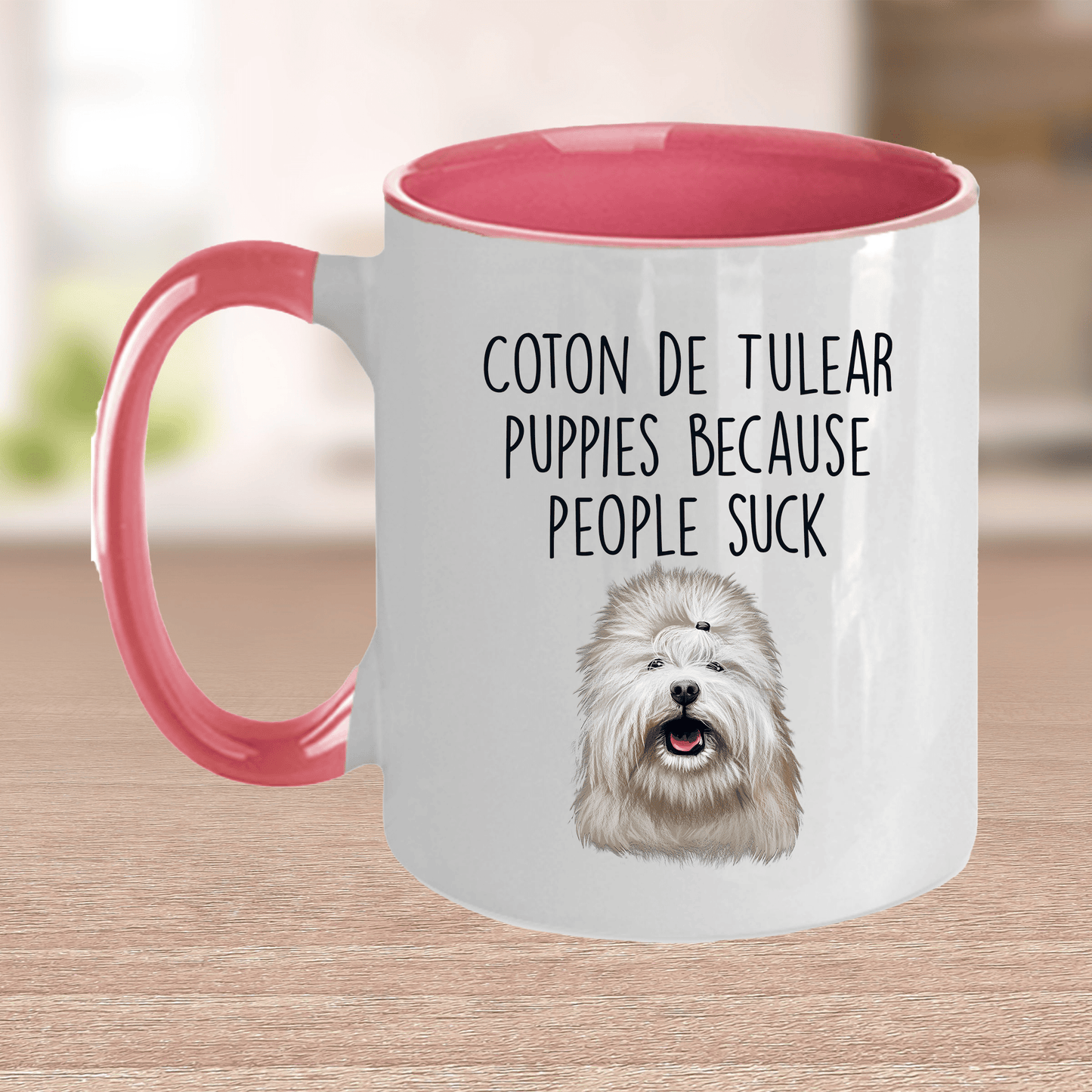 Coton de Tulear Puppies Because People Suck Funny Ceramic Coffee Mug