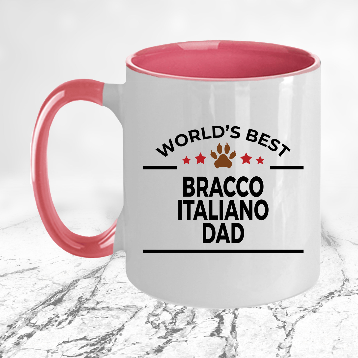 Bracco Italiano World's Best Dad Custom Ceramic Coffee Mug