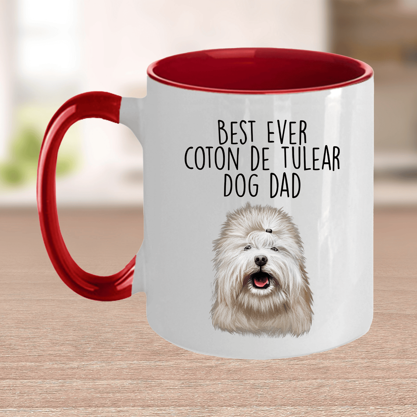 Best Ever Coton de Tulear Dog Dad Ceramic Coffee Mug