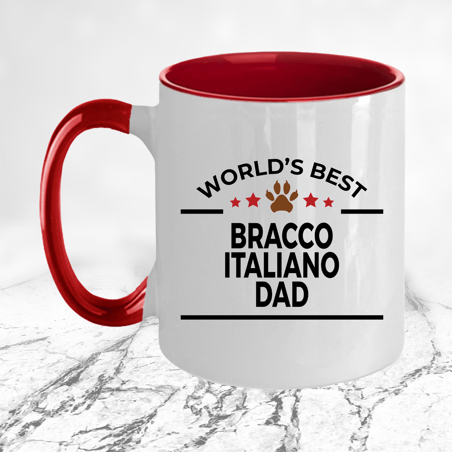 Bracco Italiano World's Best Dad Custom Ceramic Coffee Mug