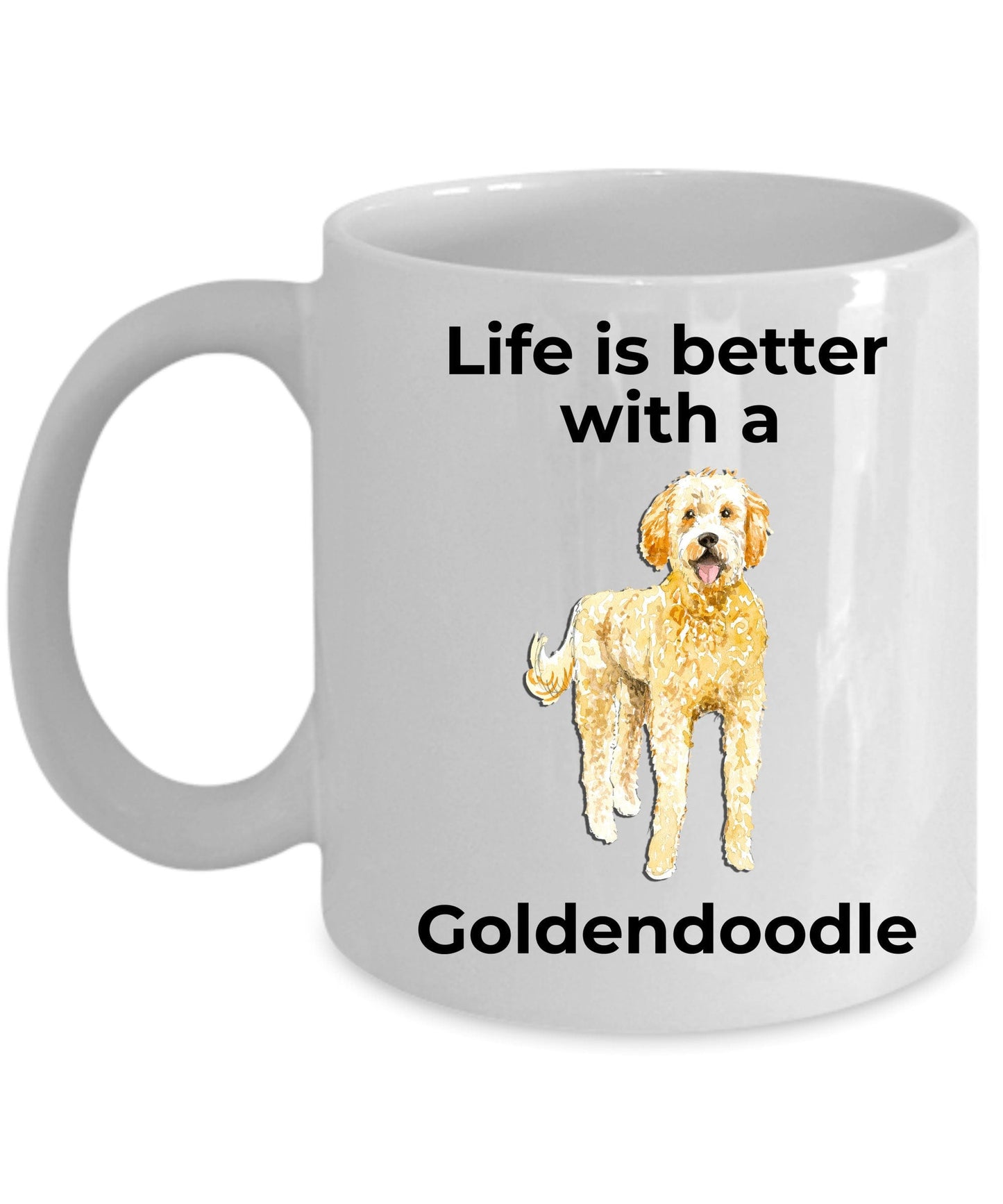 Goldendoodle Dog Coffee Mug - Life is Better