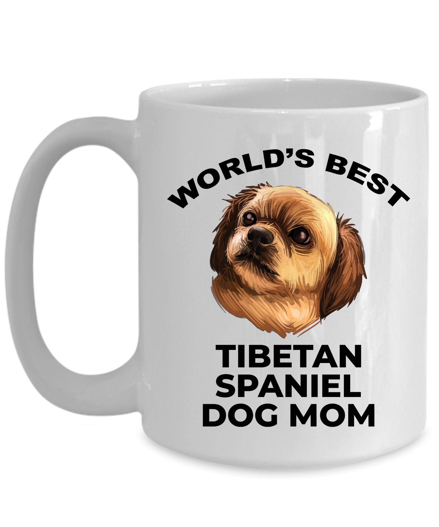 Tibetan Spaniel Best Mom Custom Photo Coffee Mug