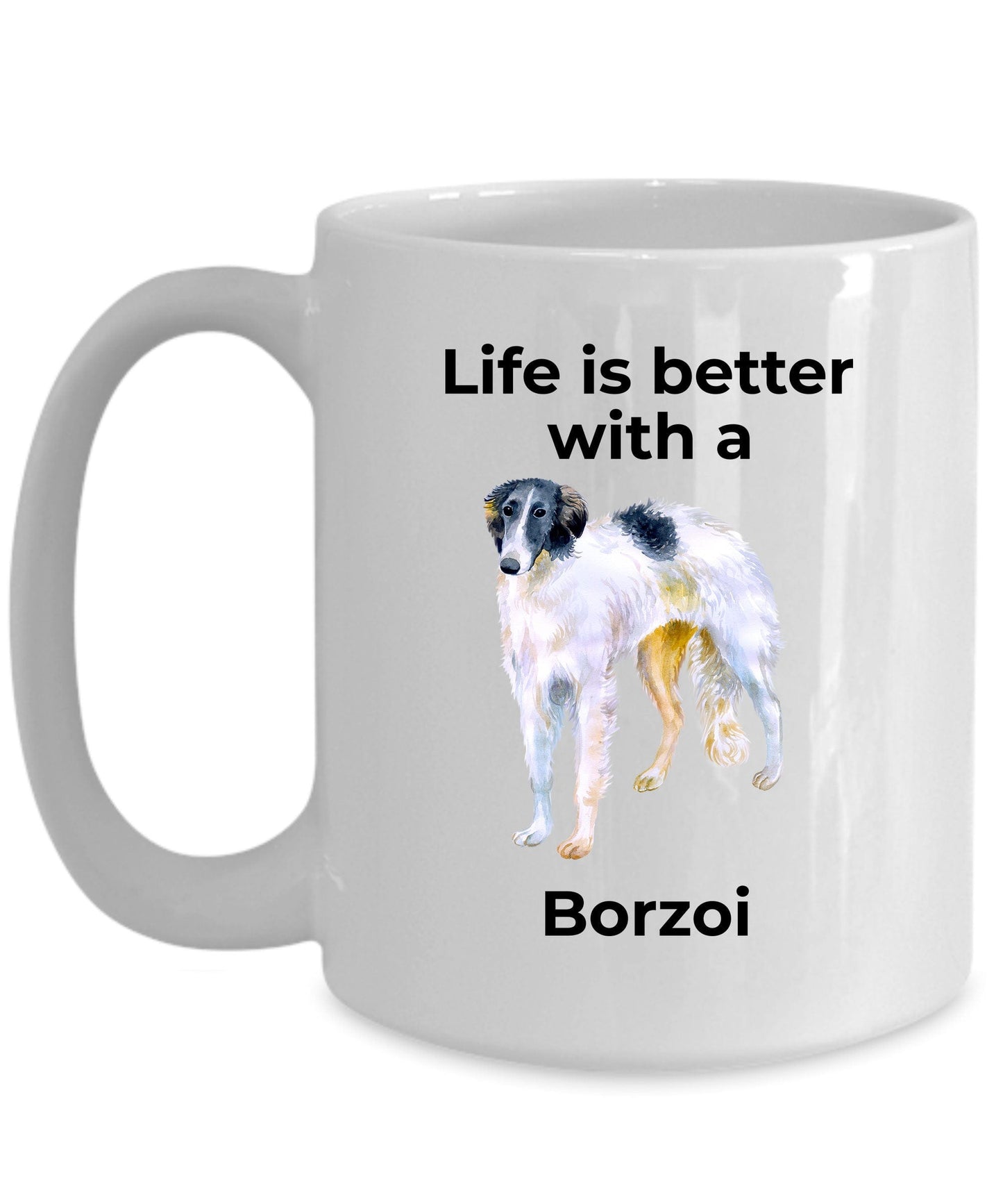 Borzoi Coffee Mug - Life is Better