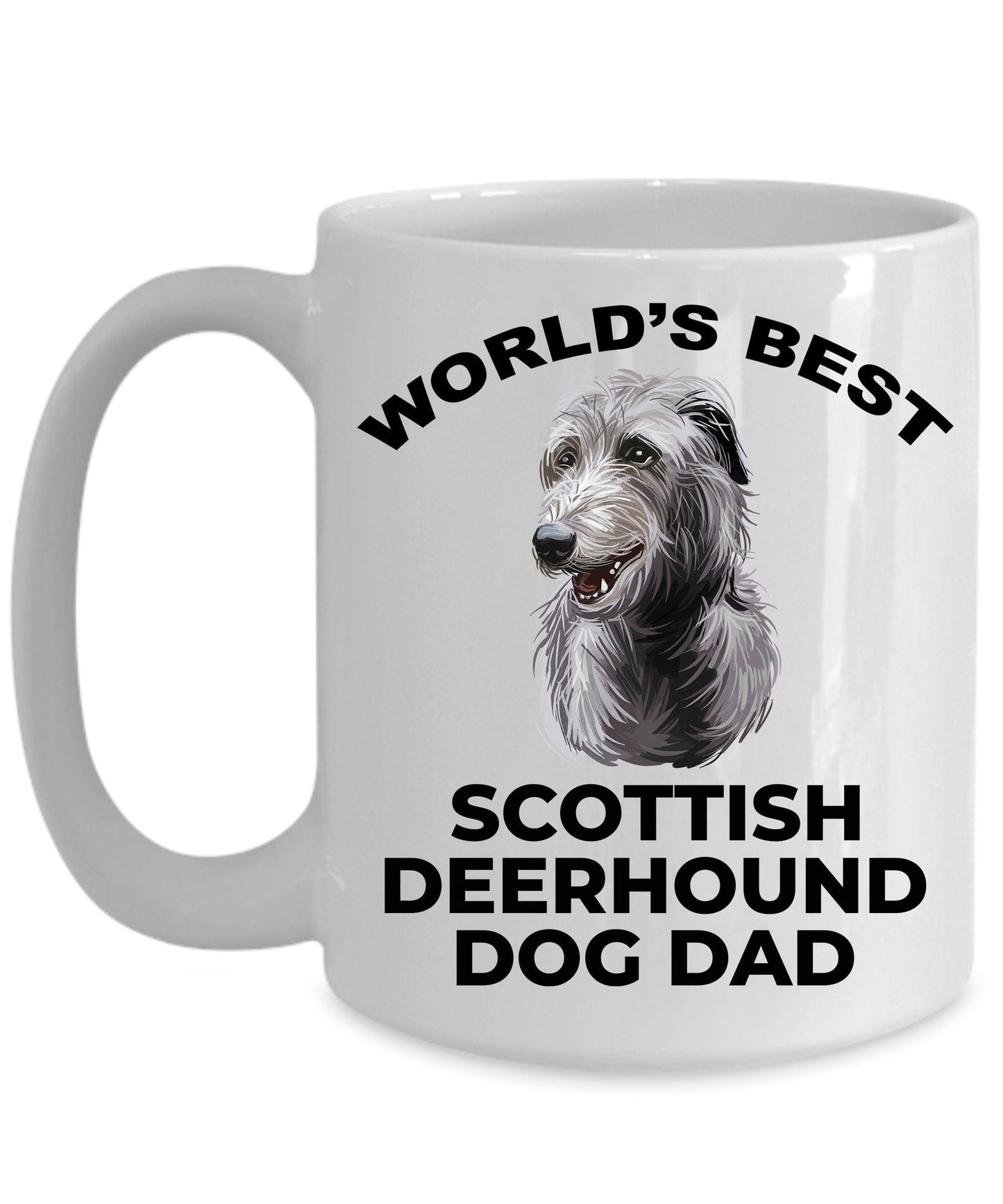Scottish Deerhound Best Dog Dad Ceramic Coffee Mug