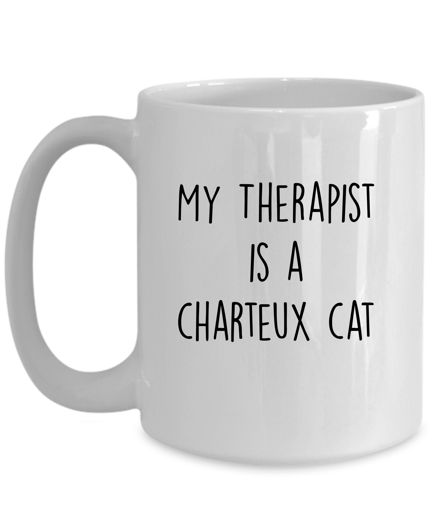 Chartreux Cat Therapist Funny Personalized Ceramic Coffee Mug