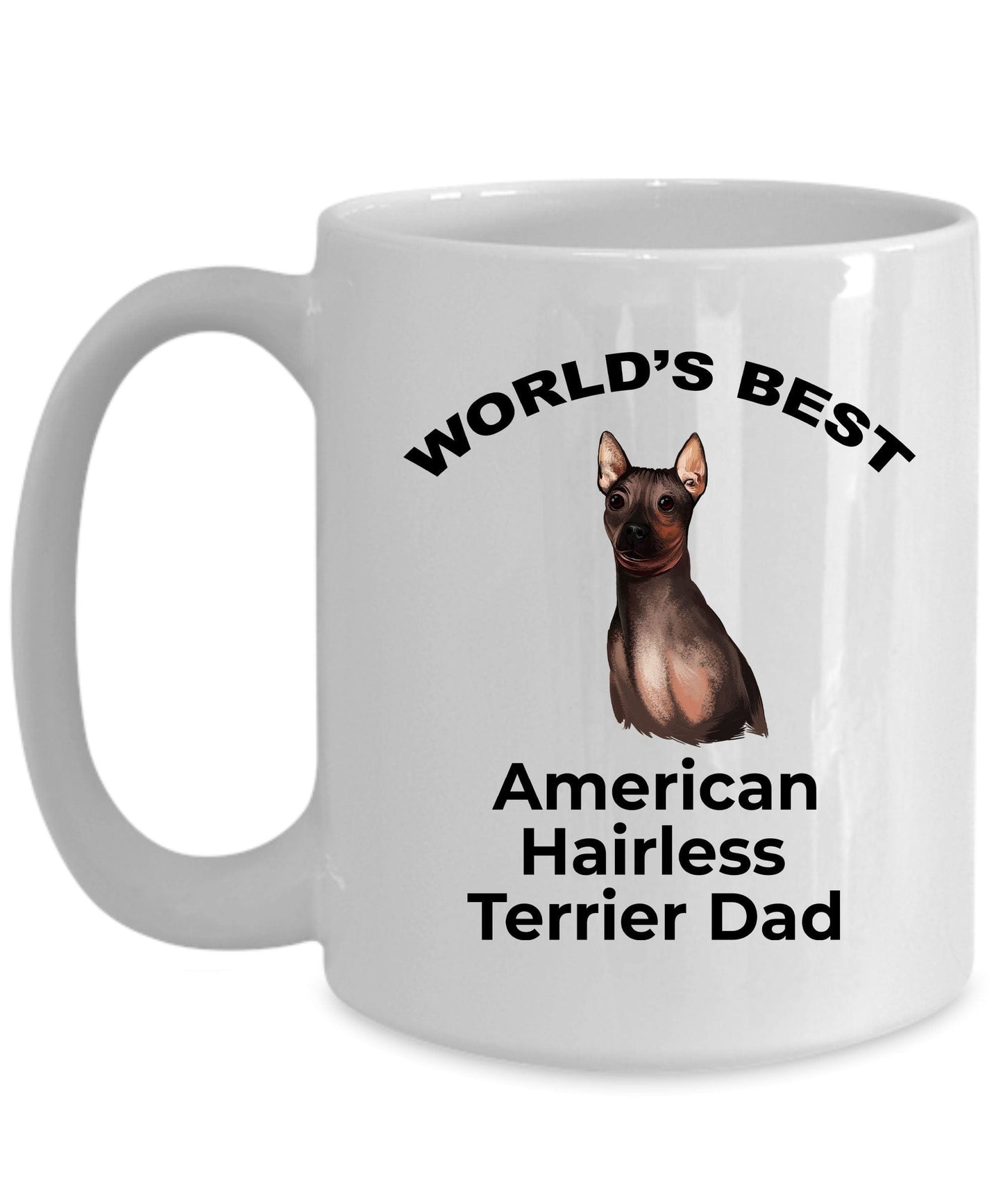 American Hairless Terrier Best Dad Coffee Mug