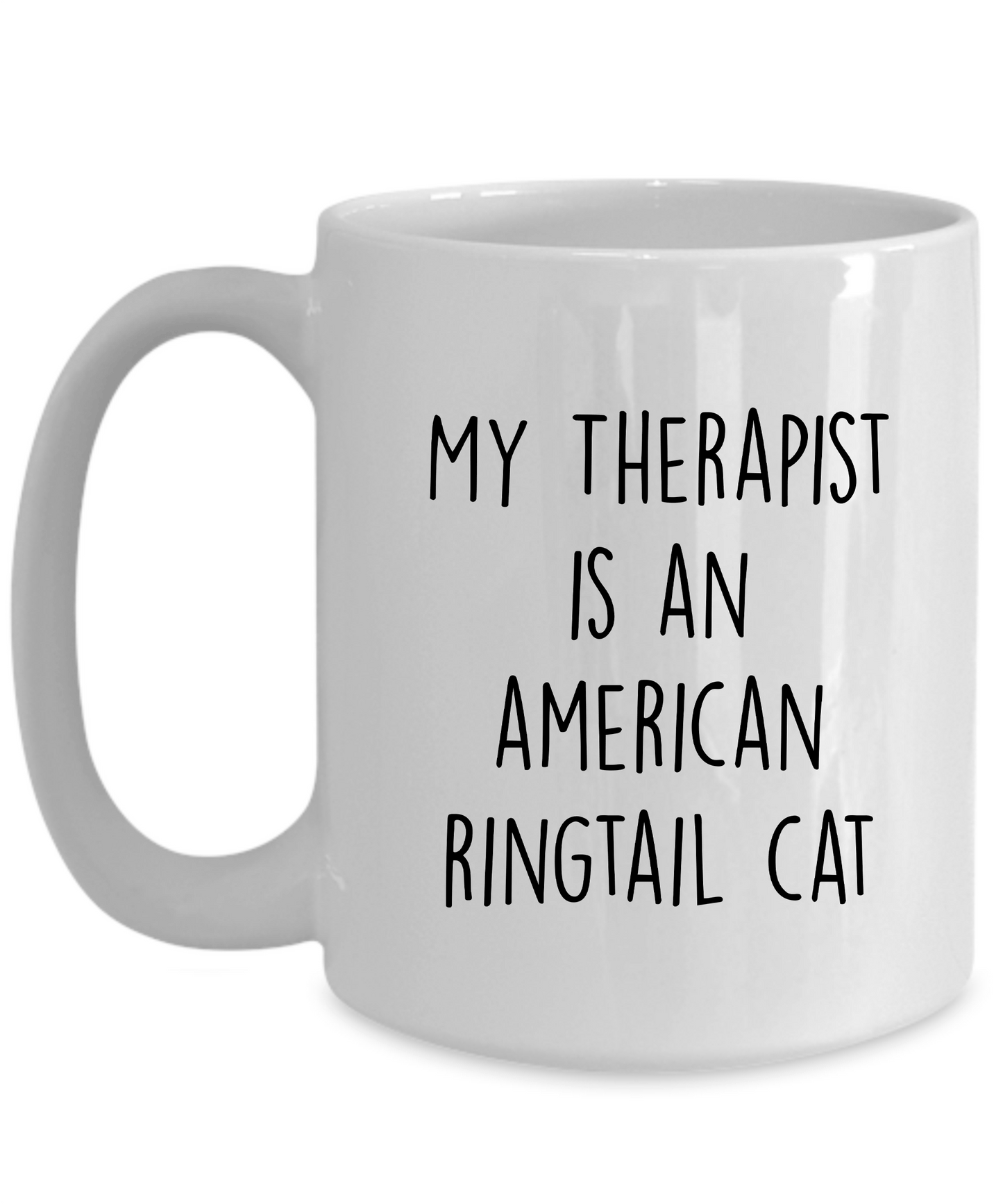 American Ringtail Cat Funny Therapist Ceramic Coffee Mug