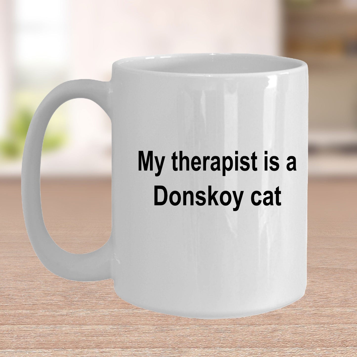 Donskoy Cat Therapist Funny Ceramic Coffee Mug