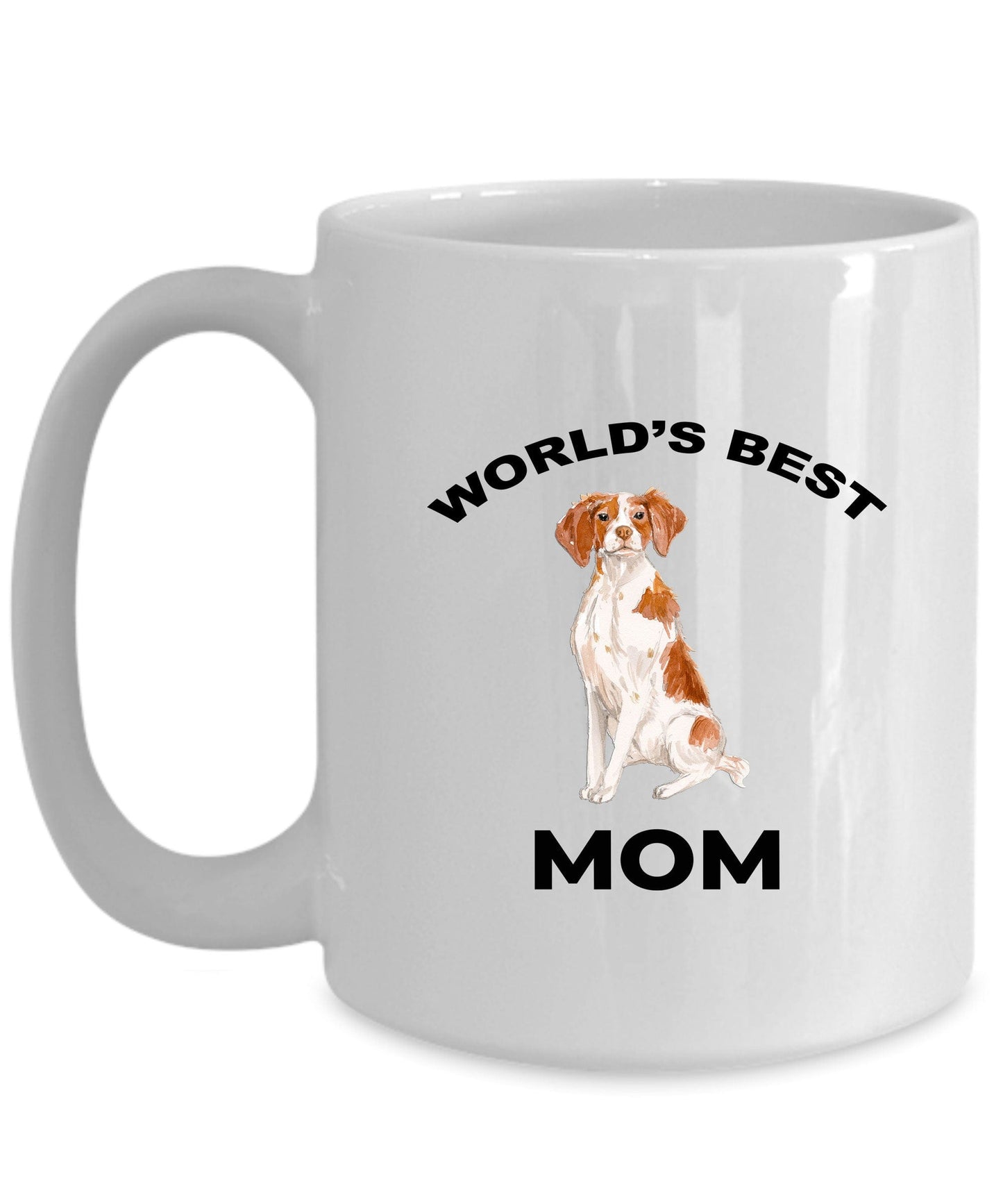 Brittany Spaniel Best Dog Mom Ceramic Coffee Mug