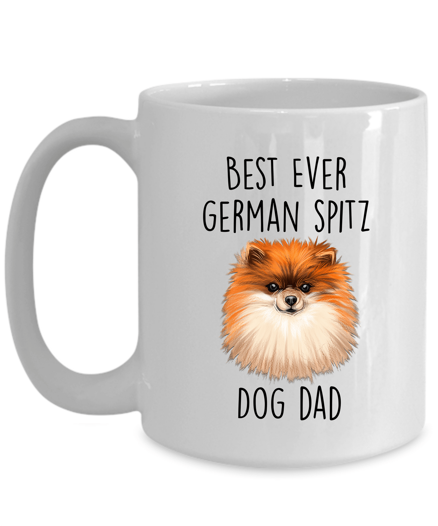 Best Ever German Spitz Dog Dad Custom Ceramic Coffee Mug