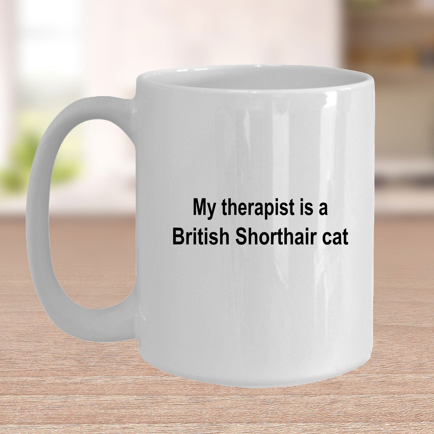 British Shorthair Cat Therapist Ceramic Coffee Mug