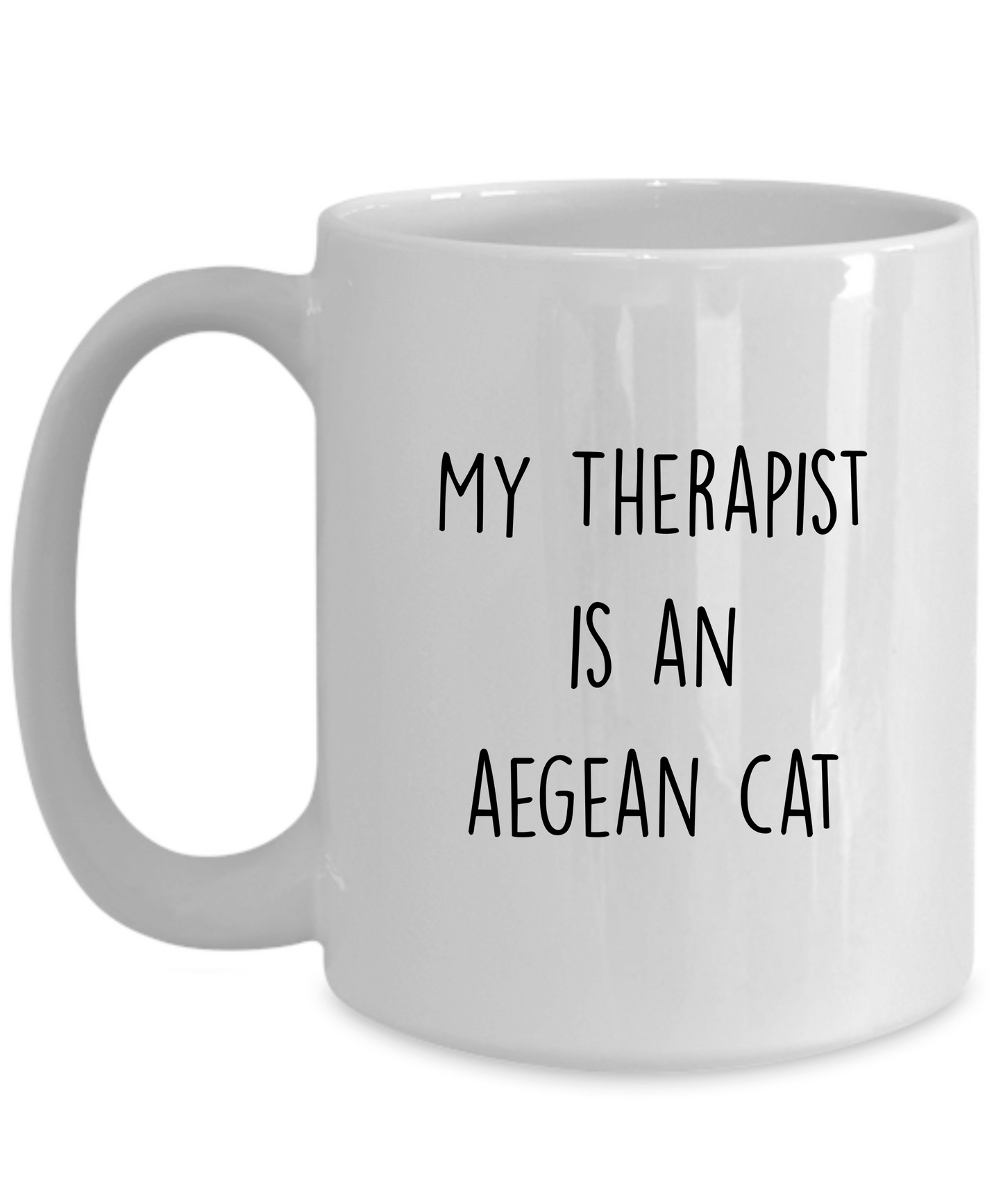 Aegean Cat Therapist Funny Personalized Ceramic Coffee Mug