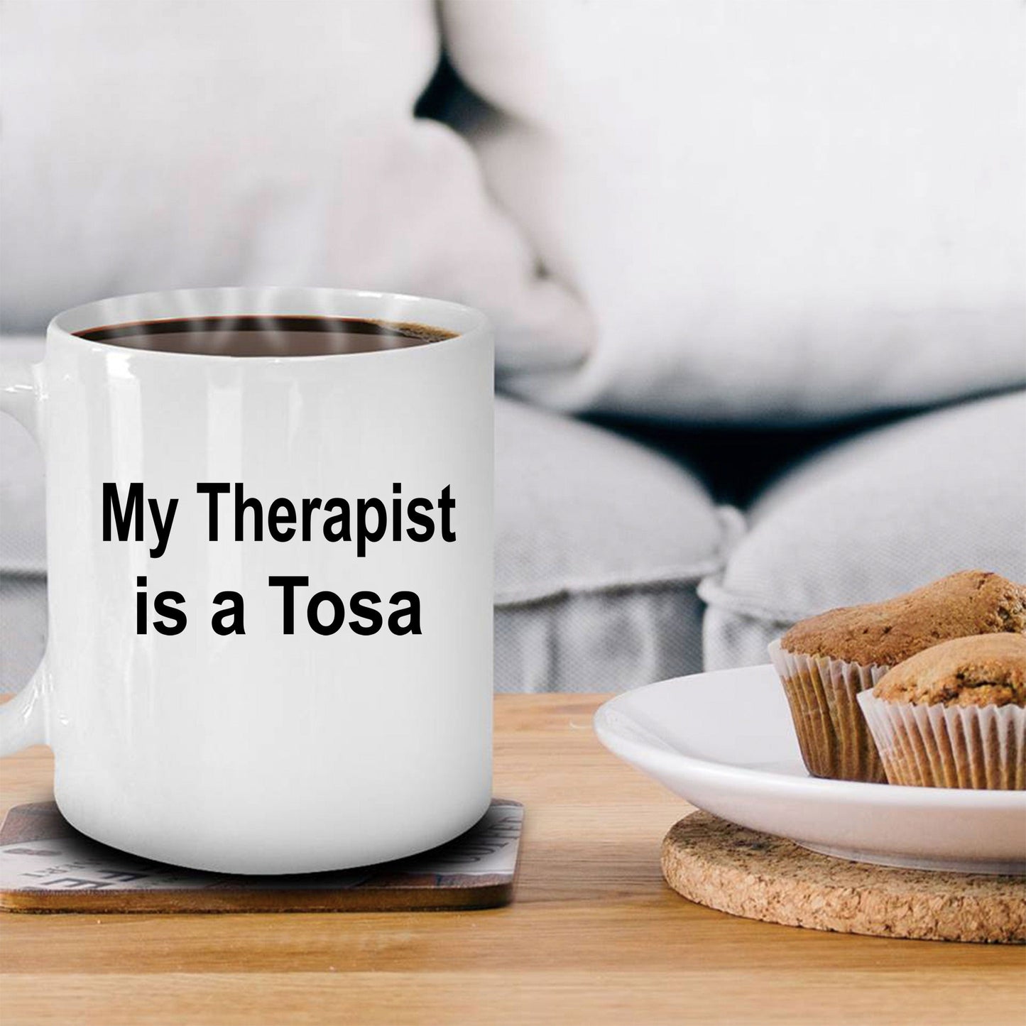 Tosa Dog Owner Lover Funny Gift Therapist White Ceramic Coffee Mug