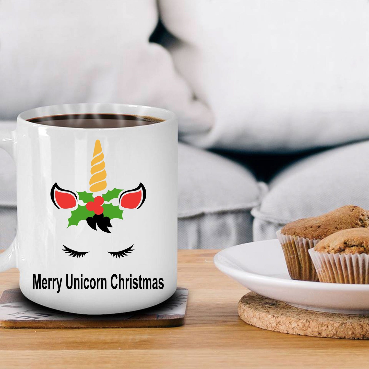 Unicorn Christmas Coffee Mug