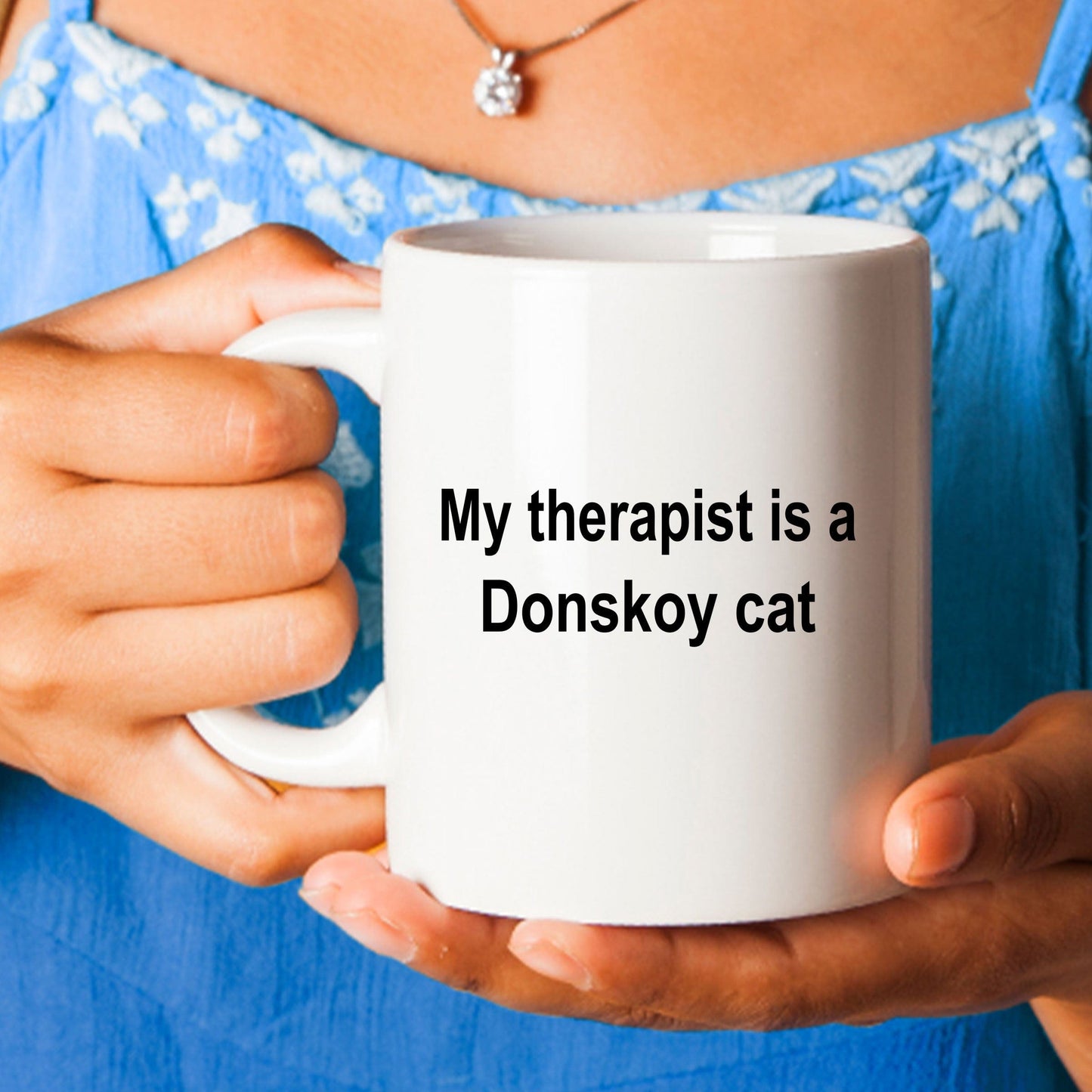 Donskoy Cat Therapist Funny Ceramic Coffee Mug