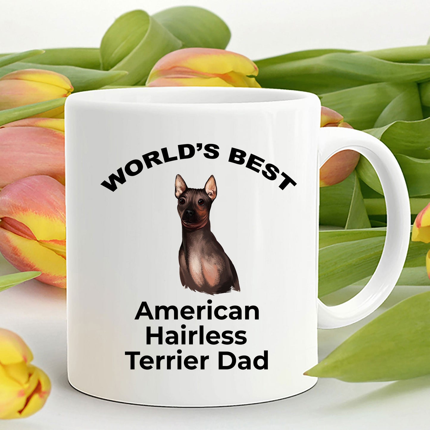 American Hairless Terrier Best Dad Coffee Mug