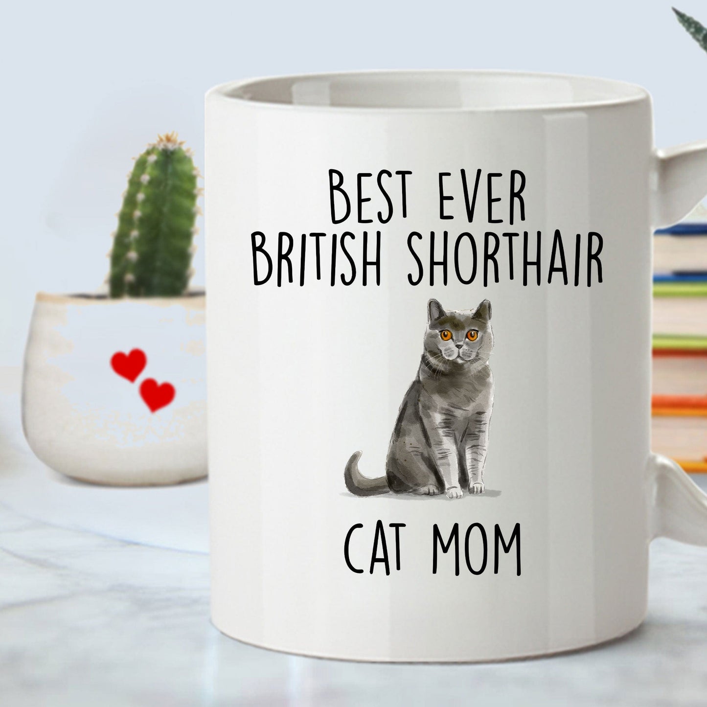 British Shorthair Cat Mom Ceramic Coffee Mug