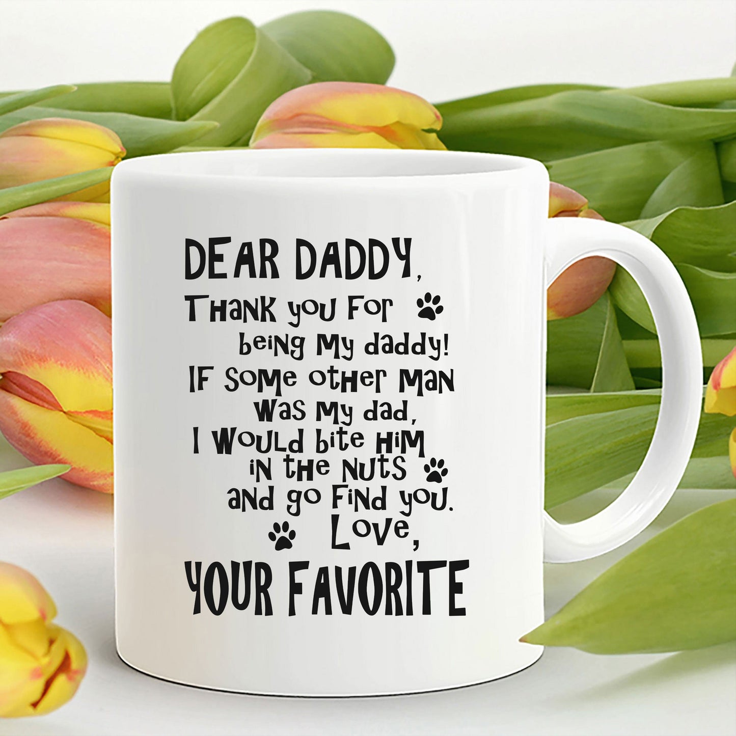 Dear Daddy funny dog dad Ceramic Coffee Mug
