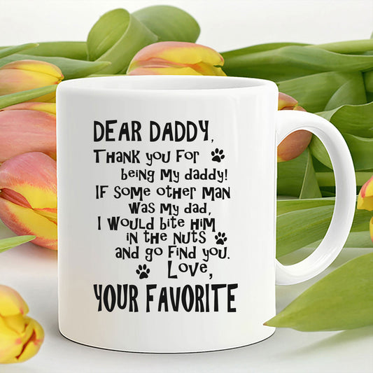 Dear Daddy funny dog dad Ceramic Coffee Mug