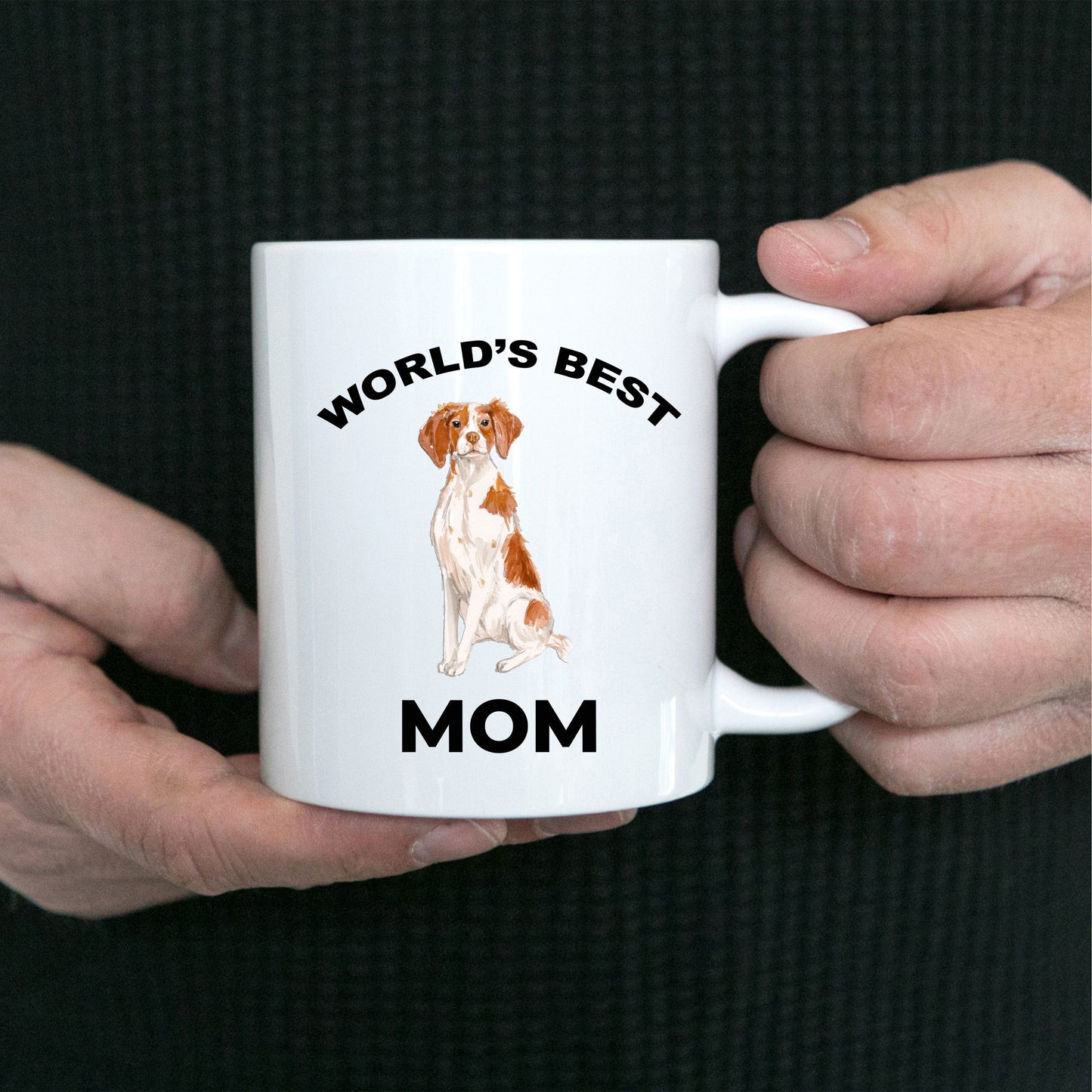 Brittany Spaniel Best Dog Mom Ceramic Coffee Mug