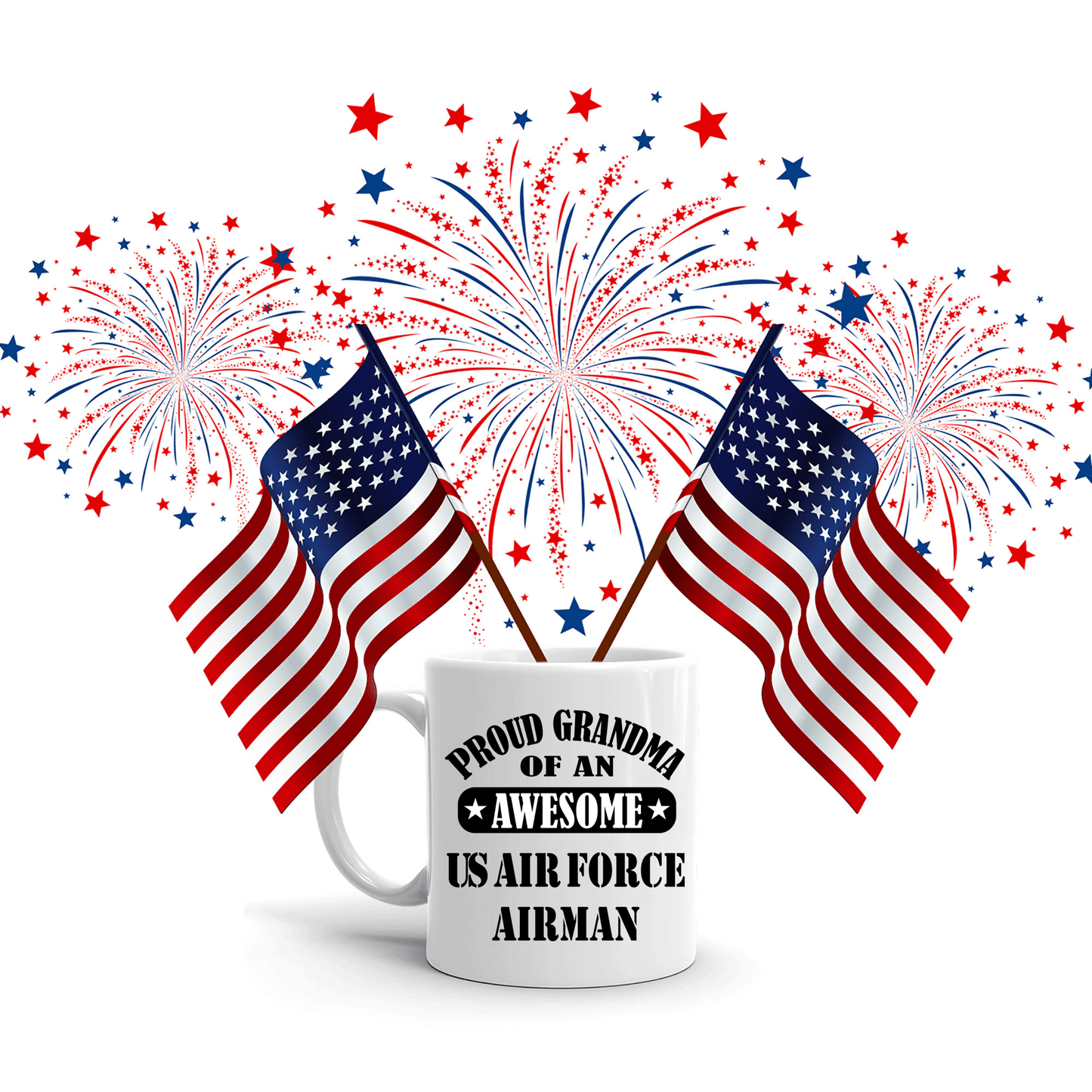 US Air Force Airman Proud Grandma Coffee Mug