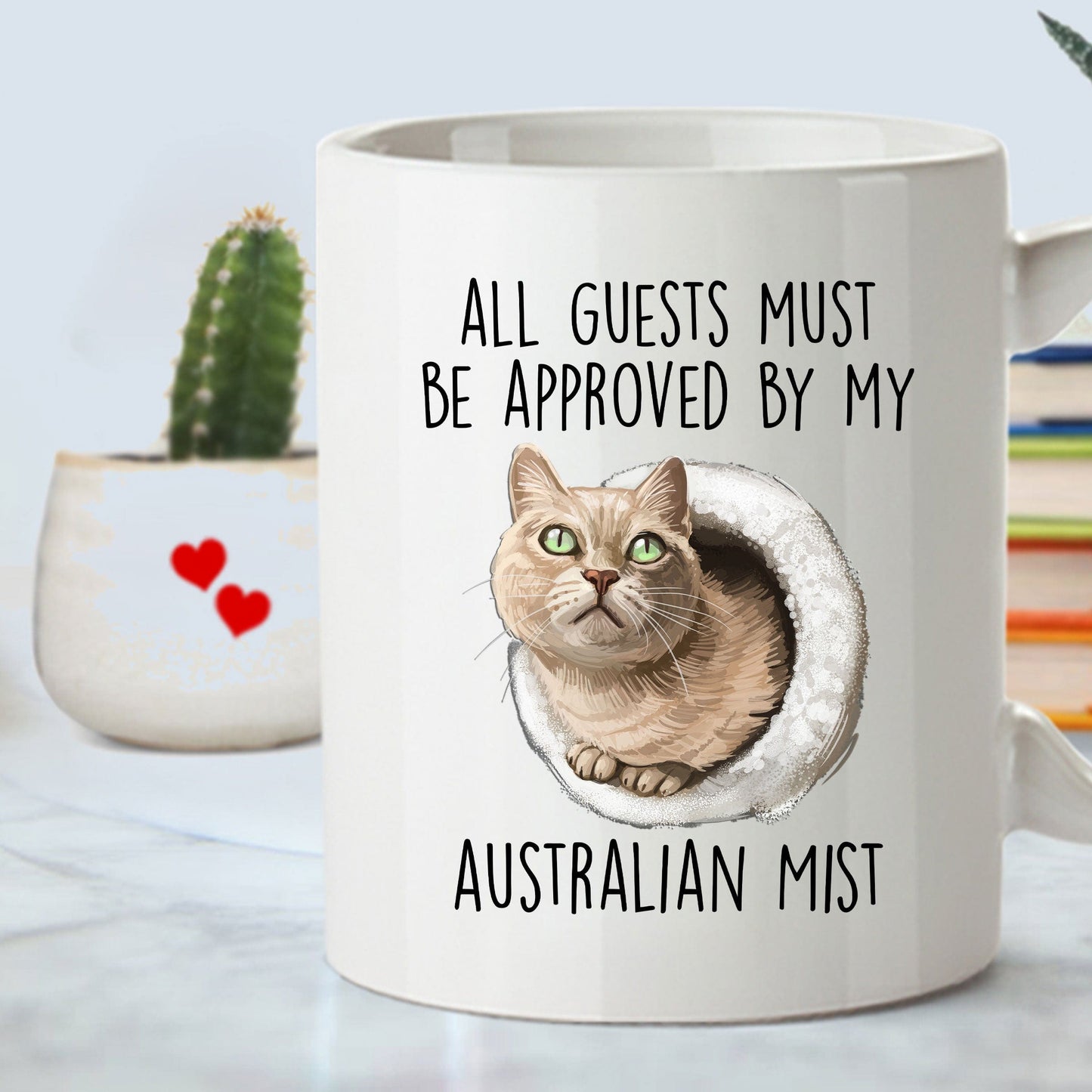 Australian Mist Cat Funny Coffee Mug - All Guests Must Be Approved
