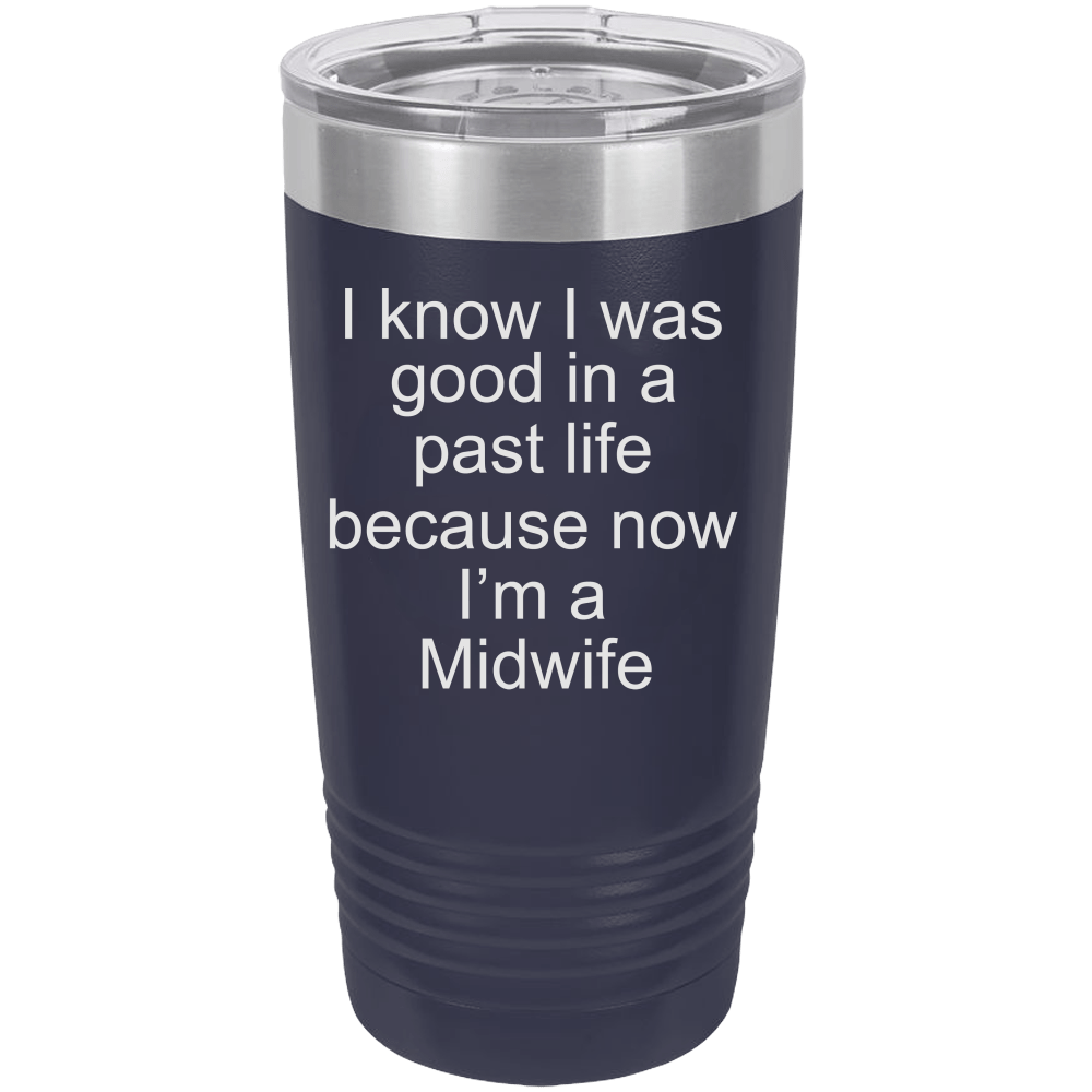 Midwife Polar Camel - 20 oz Ringneck Tumbler {Laser Etched No Colored Art}